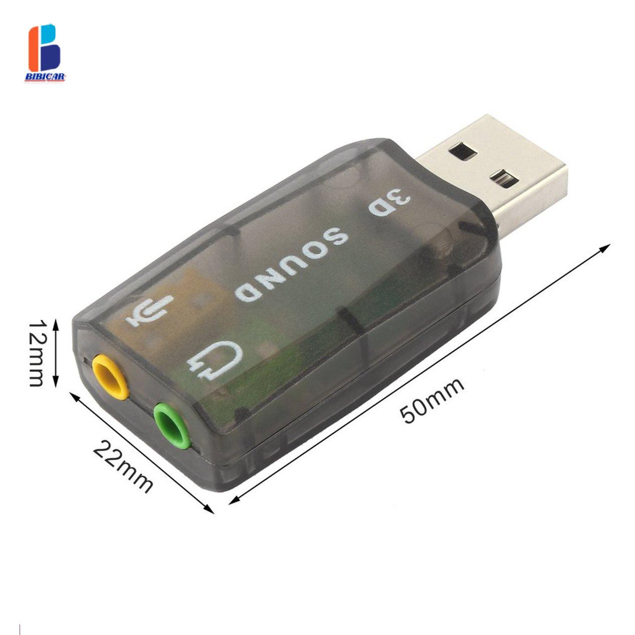 Card âm thanh chuyển đổi 5.1 kênh USB sang 3.5mm 3D chất lượng cao | BigBuy360 - bigbuy360.vn