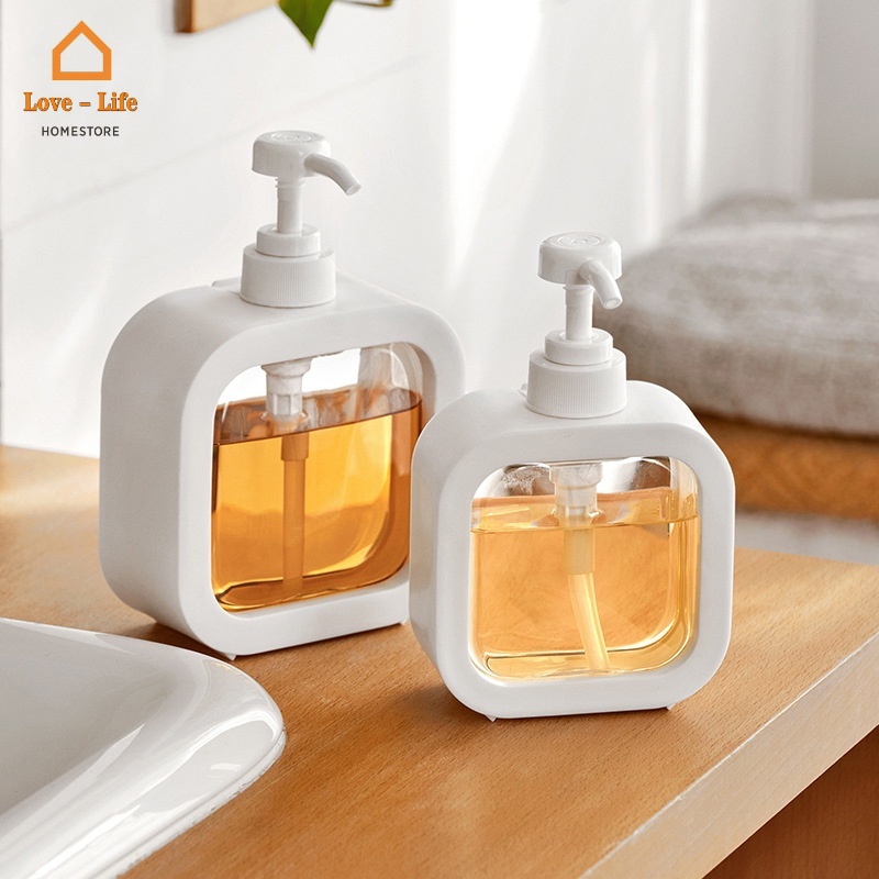 Bình Chiết Nước Rửa Tay- Chai Nhựa Rỗng Đựng Dầu Gội , Sữa Tắm Dung Tích 500ml Tiện Dụng