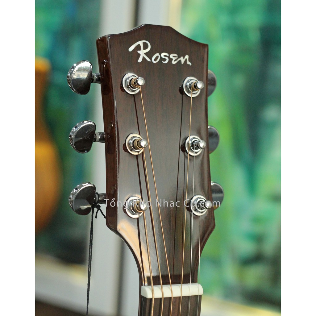 Đàn Guitar Acoustic Rosen G31-NA (Gỗ Thịt)+Tặng kèm khóa học của Guitarist Hiển râu và đầy đủ phụ kiện