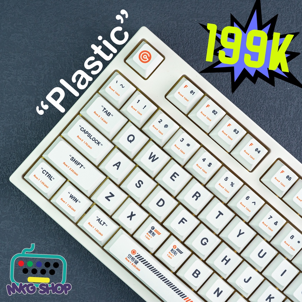 Keycap Plastic cherry, giá siêu rẻ, nhựa PBT in dyesub, 125 nút bàn phím cơ, cherry profile