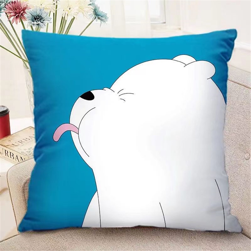 Cá Tuyết 60X60,50X50,45X45,40X40.Vỏ Gối Vuông In Hình Gấu Bolster Dễ Thương Trang Trí Nhà Cửa