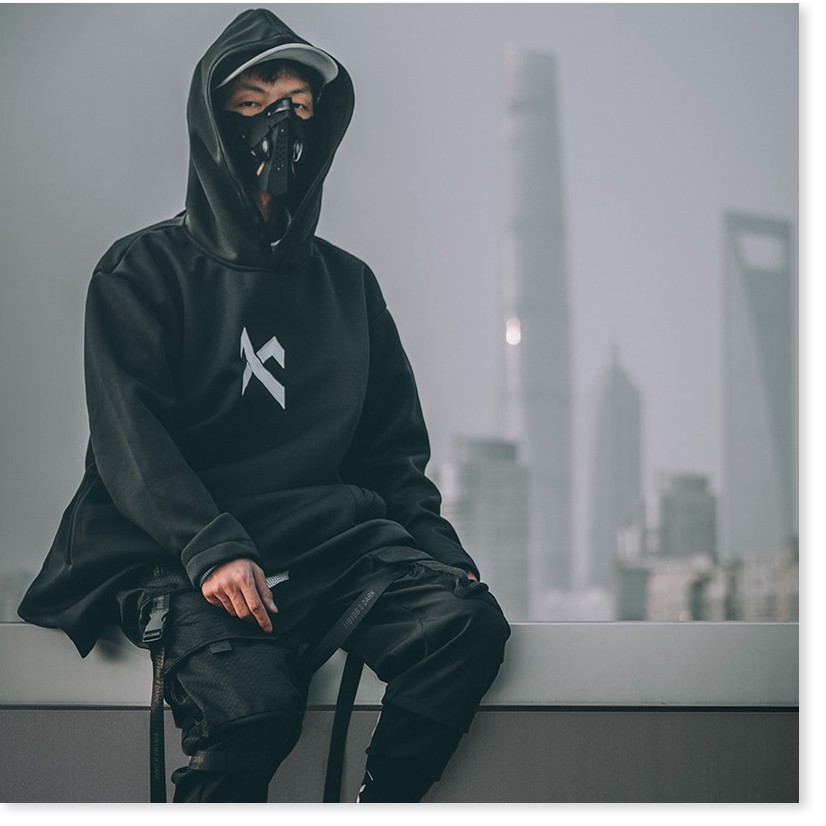 Áo Hoodie Dáng Rộng Cho Nam, Áo Khoác Ngoài Gothic Hip Hop Dài Tay, Phong Cách Harajuku