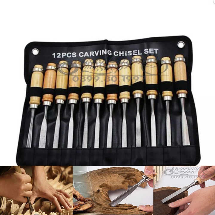 Bộ đục gỗ 12 món cao cấp