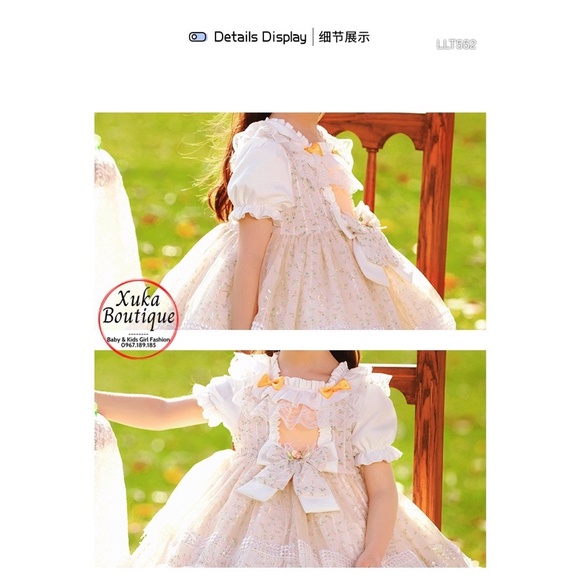 Váy Công Chúa Lolita Cộc Tay QCCC Cho Bé Gái (2022)