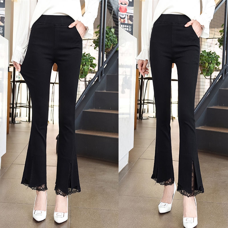 [Mã FASHIONT4WA2 giảm 10K đơn 50K] Quần Voan Dài Lưng Cao Ống Loe Thời Trang Thanh Lịch Cho Nữ | BigBuy360 - bigbuy360.vn
