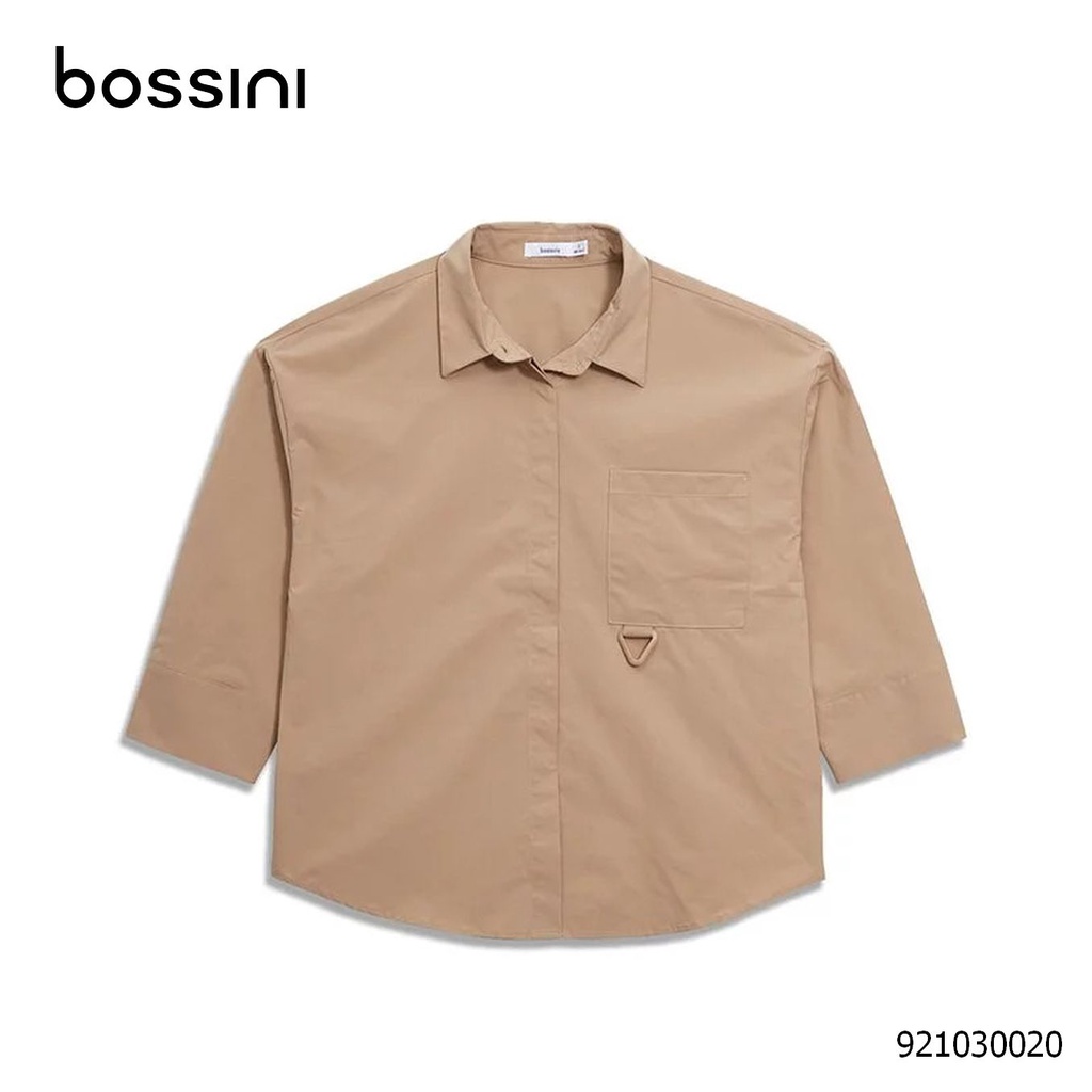 Áo sơ mi nữ tay lửng có túi trước Bossini 921030020