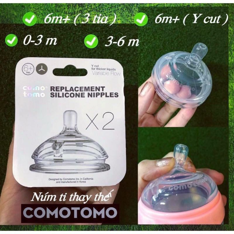 núm thay thế bình como 150ml và 250ml