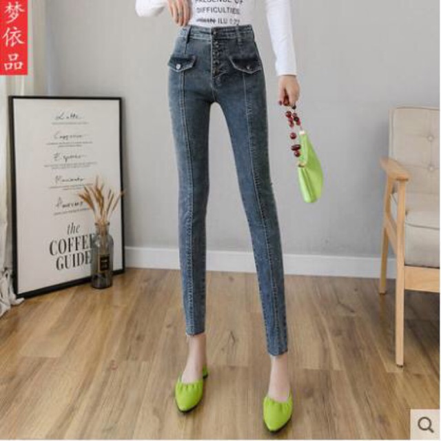 Hàng nhập Quần jean nữ cao cấp lưng cao tôn dáng NP878