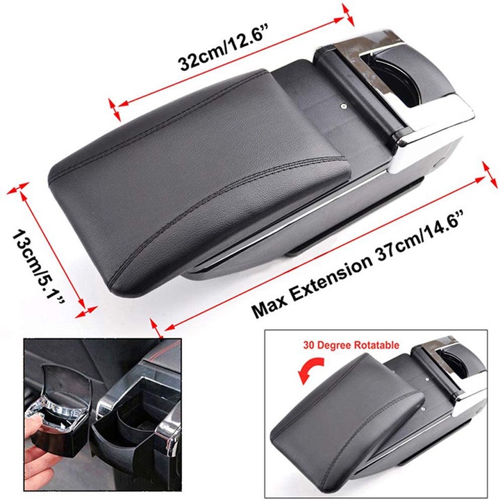 Hộp tỳ tay, đệm tỳ tay lắp cho xe ô tô Mitsubishi Attrage và Mirage, Armrest box for Mitsubishi Attrage và Mirage