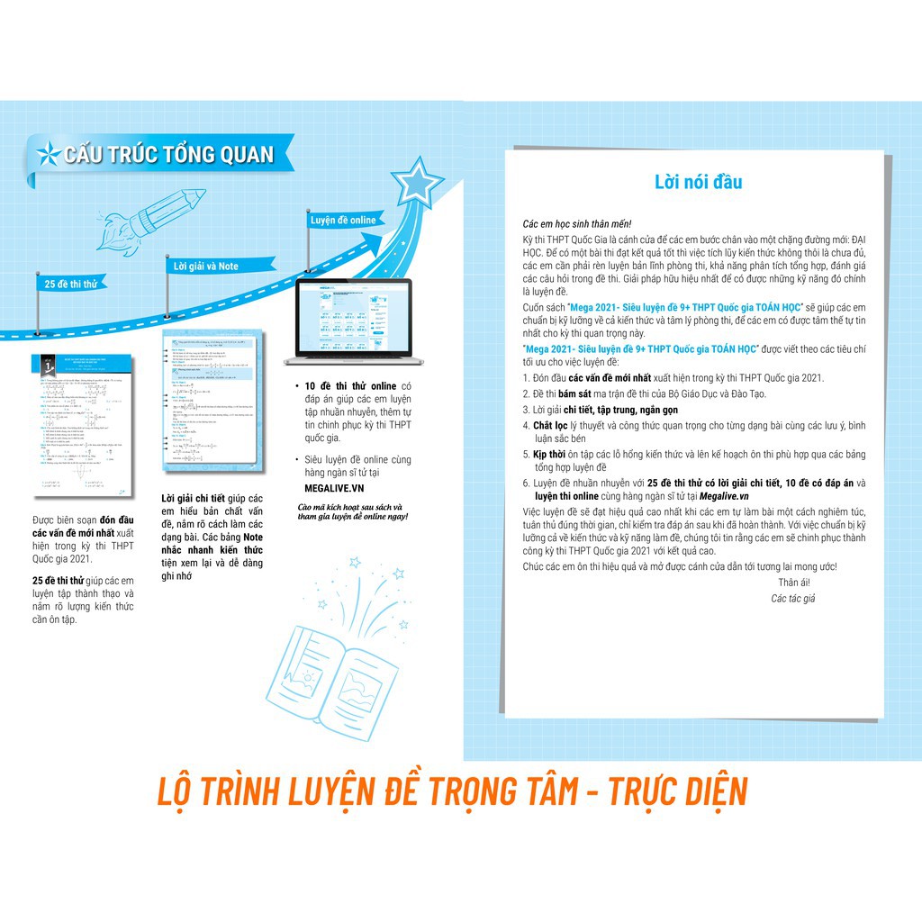 Sách Mega 2021 – Siêu luyện đề 9+ THPT Quốc gia 2021 TOÁN HỌC