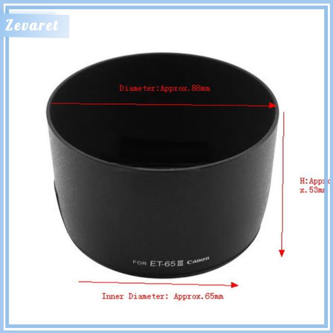 Loa Che Nắng Zevaret ET-65 III Cho Ống Kính Máy Ảnh Canon EF 85mm F1.8 100mm F2