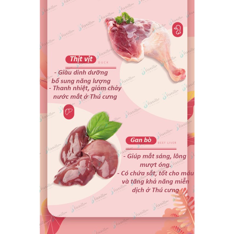 [DOG ONLY]Thức Ăn Ướt Cho Cún JFamille, Pate Sánh Mềm Mịn, Cung Cấp Dinh Dưỡng Cần Thiết. Sẵn 2 vị, gói 70gr - JF49