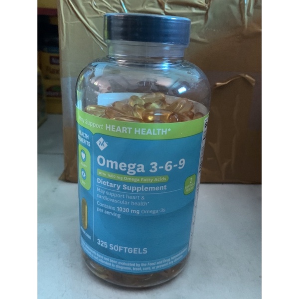 Viên uống Member's Mark Omega 3-6-9 Supports Heart Health 325 viên của Mỹ omega 369 Xuất xứ: Mỹ