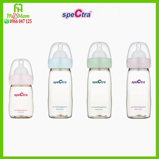 Bình sữa PPSU cổ rộng SPECTRA 260ml núm ty M L XL
