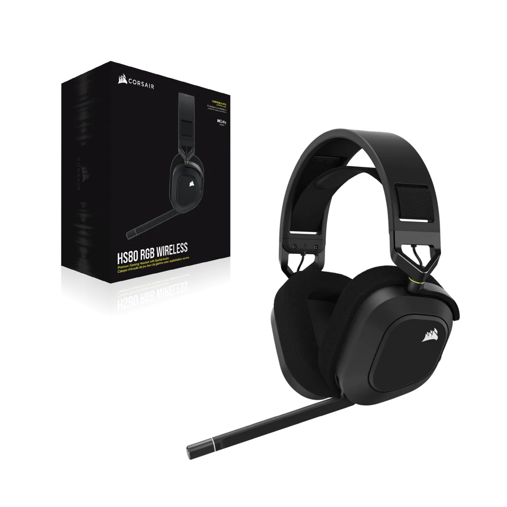 Tai nghe Corsair HS80 RGB Wireless - Chính Hãng - Mới 100% Bảo Hành 24 Tháng