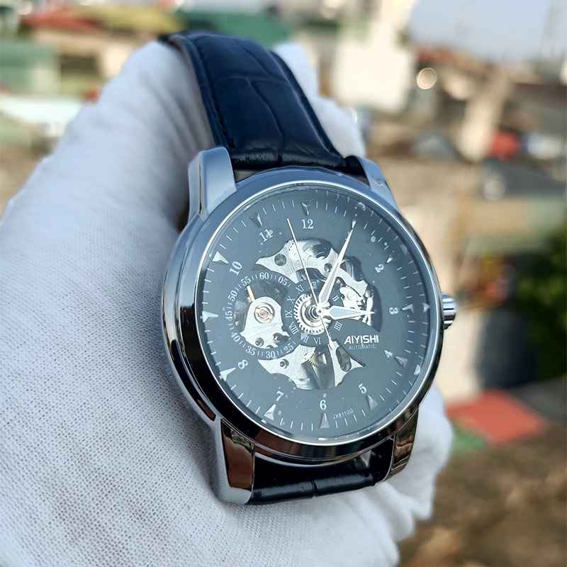 Đồng hồ cơ nam đẹp chính hãng dây da thời trang cao cấp chống nước ROZIDA DH08 | BigBuy360 - bigbuy360.vn