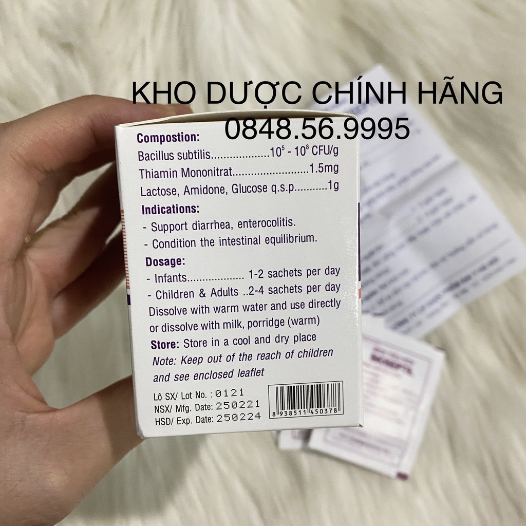 MEN TIÊU HÓA BIOSEPTIL hộp 20 gói x 1g - Hỗ trợ điều trị tiêu chảy, viêm đại tràng, rối loạn tiêu hóa, đầy bụng khó tiêu
