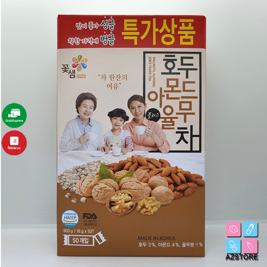 Bột ngũ cốc hạt óc chó hạnh nhân 50 gói Hàn Quốc