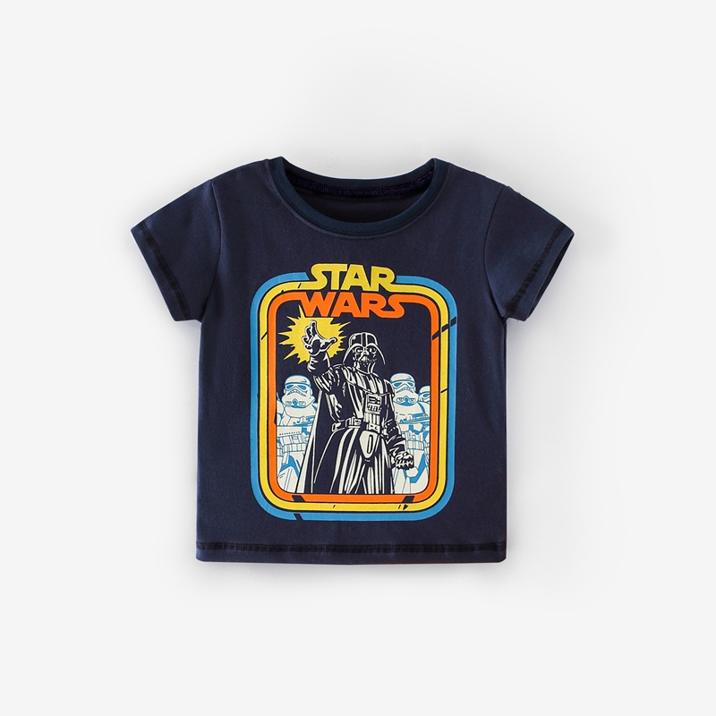 Áo Thun Tay Ngắn Cổ Tròn In Hình Khủng Long Dành Cho Bé Trai