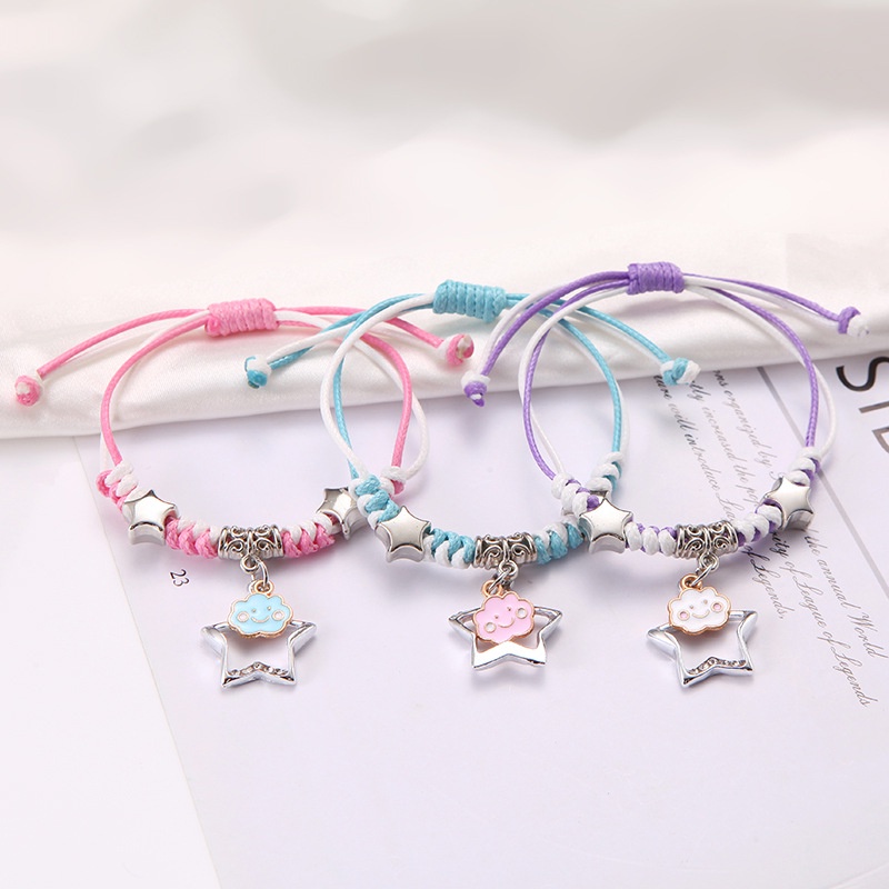 Bộ 3 Vòng Đeo Tay May Mắn Mặt Hình Mặt Trăng/Bff/Sunflower Thời Trang Làm Quà Tặng Cho Bạn Gái/Bé Gái/Bé Gái