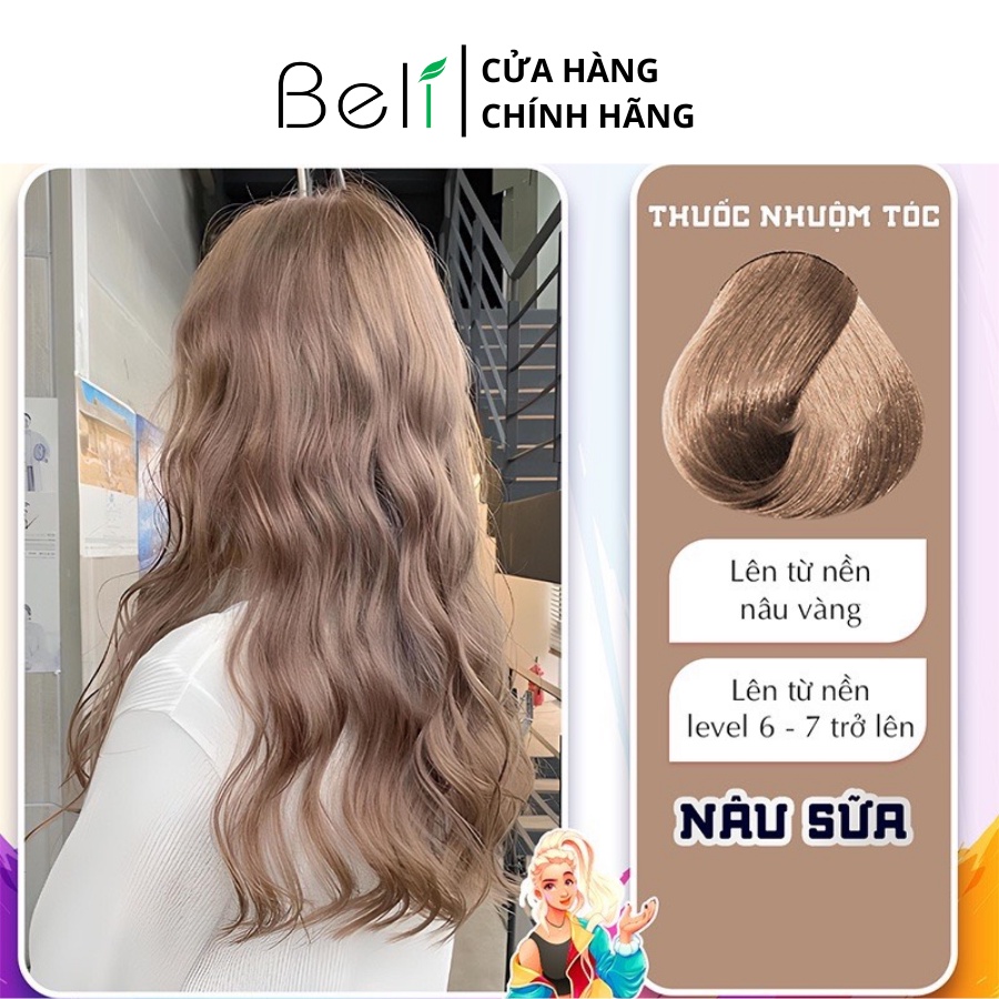 Thuốc Nhuộm Tóc KoolPro Màu Nâu Sữa CẦN Tẩy 100g -Beli Official Store
