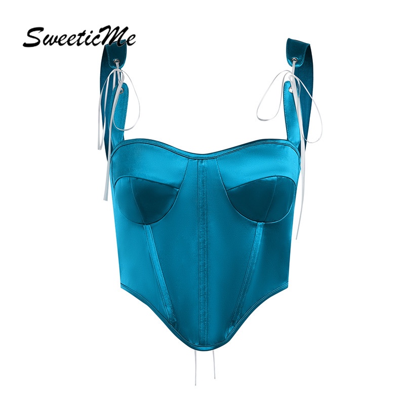Sweeticme 2022 Đai Nịt Bụng Satin Mới Dây Đeo Thắt Lưng