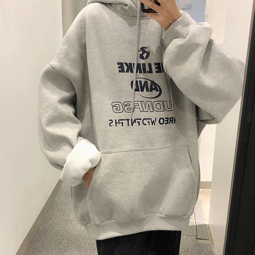 Áo Hoodie Tay Dài Hoạ Tiết Chữ In Phong Cách Ulzzang Hàn Quốc | BigBuy360 - bigbuy360.vn