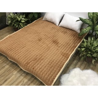 Thảm lông cừu trải giường mẫu trơn 2m*2m2