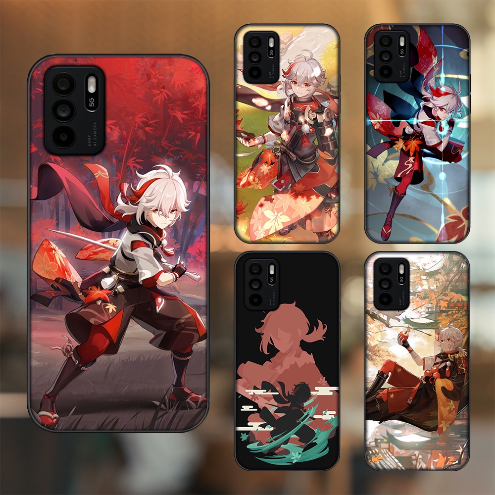 Ốp lưng Oppo Reno 6Z 5G viền đen in hình Kazuha Genshin Impact