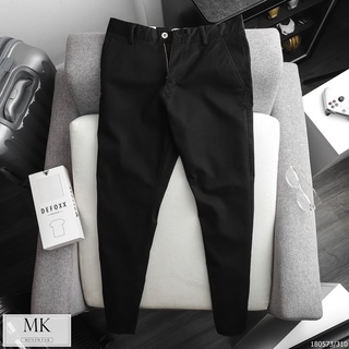 Quần Kaki Đen Defoxx Dáng Basic