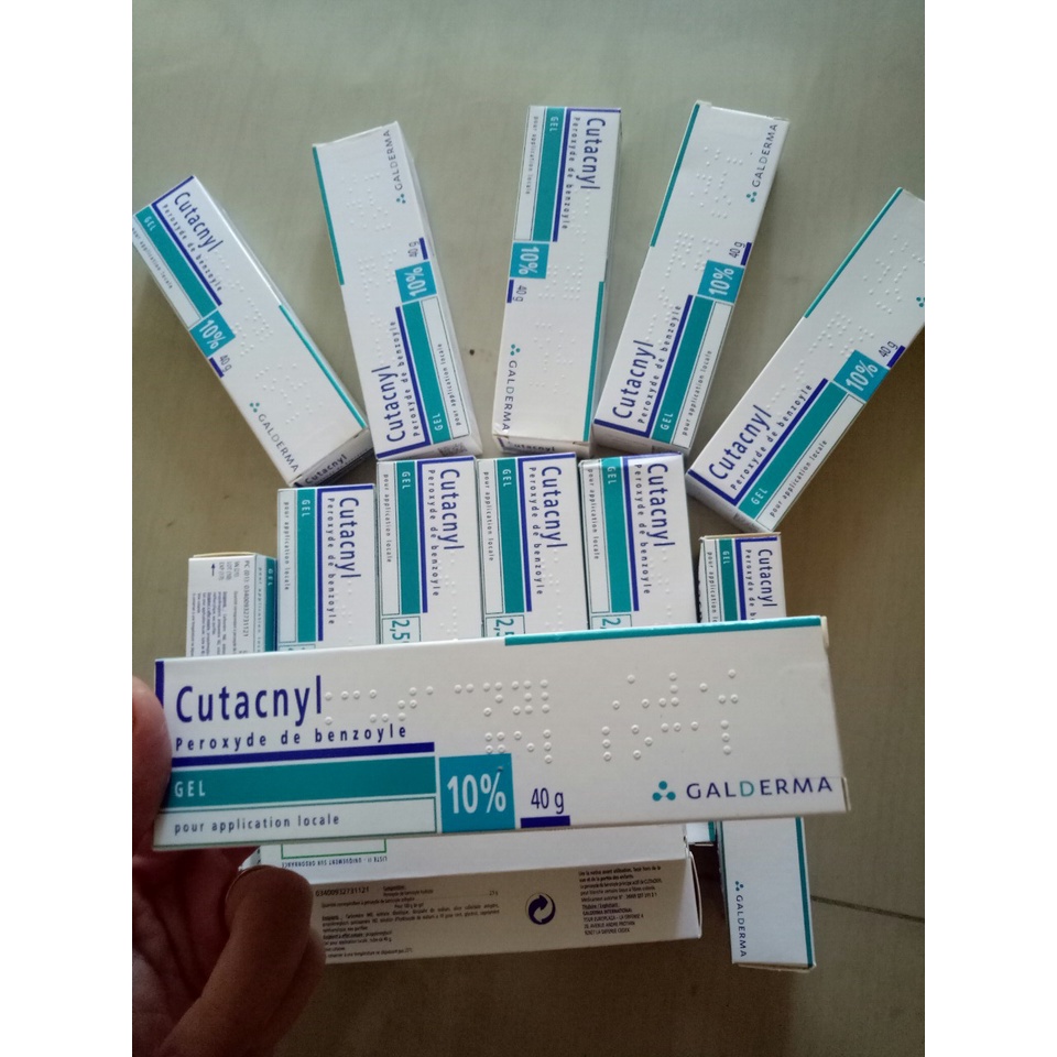 Gel Cutacnyl 10% - 5% - 2,5% Pháp giảm mụn viêm, trứng cá