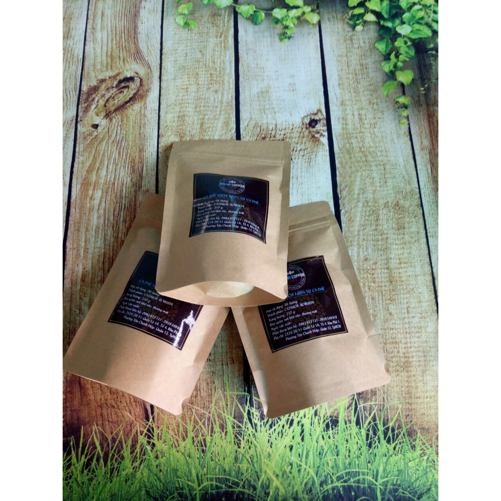 Maihà coffee - Cà phê rang xay mộc - 100% Robusta + Arabica nguyên chất - bịch 500gr giá 130k