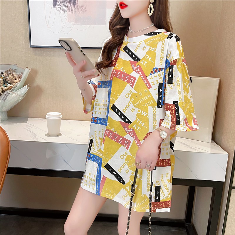 Áo Thun Ngắn Tay In Hình Phong Cách Hàn Quốc Thời Trang Hè 2021 Cho Nữ | BigBuy360 - bigbuy360.vn