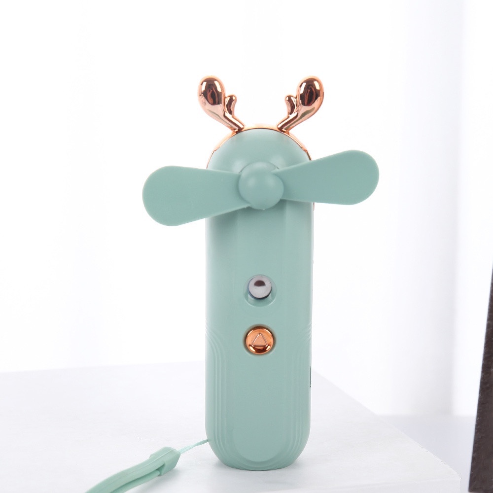 Quạt mini cầm tay tích điện phun sương G01 tặng bình nước tiện lợi học sinh văn phòng
