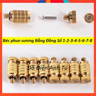 Béc phun sương số 1-2-3-4-5-6-8 tưới lan/rau/ hoa (đầu béc phun sương.)