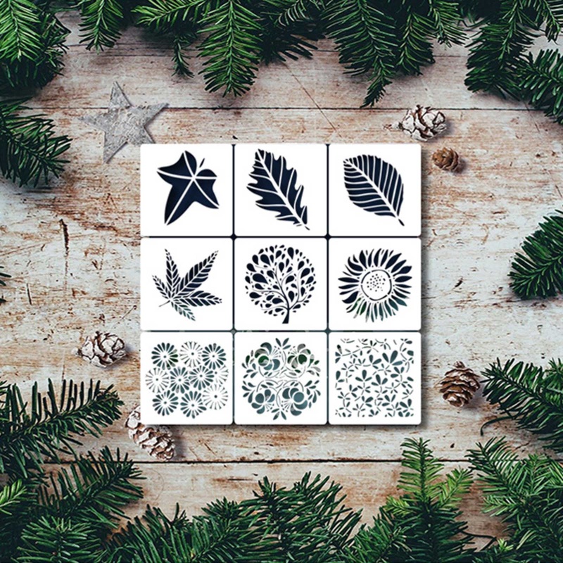 Thẻ Giấy Canvas Họa Tiết Hoa Lá Nghệ Thuật Có Thể Tái Sử Dụng Trang Trí Tường / Cửa Gỗ