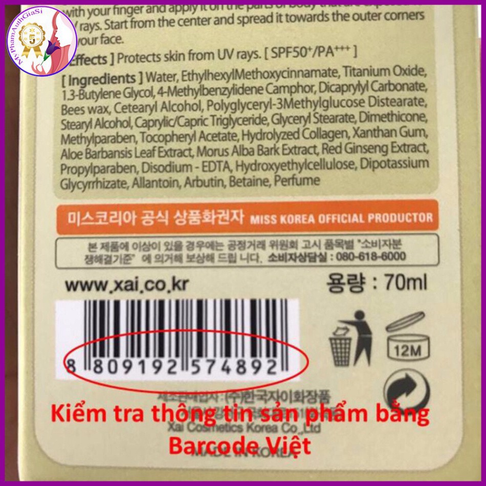 D345 GDT KEM CHỐNG NẮNG 3W CLINIC INTENSIVE UV SUNBLOCK CREAM 20 D345