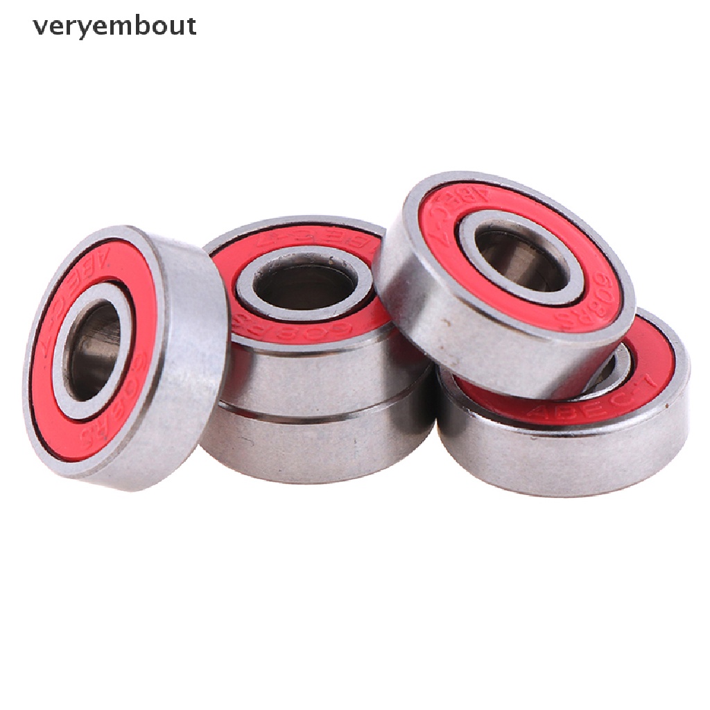 Set 5 bạc đạn cho ván trượt ABEC-7 608RS 8x22x7mm