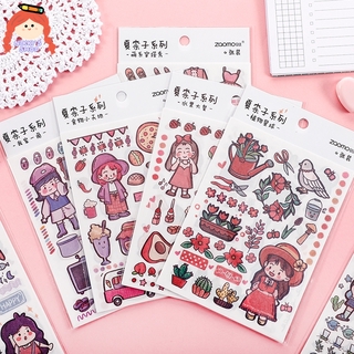 Bộ 4 Tấm Nhãn Dán Trang Trí Hình Xinh Xắn