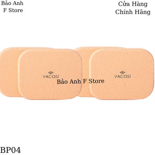 Bông phấn ướt trang điểm vuông nhỏ VACOSI SMALL SQUARE SPONGE BP04 (2 cái)