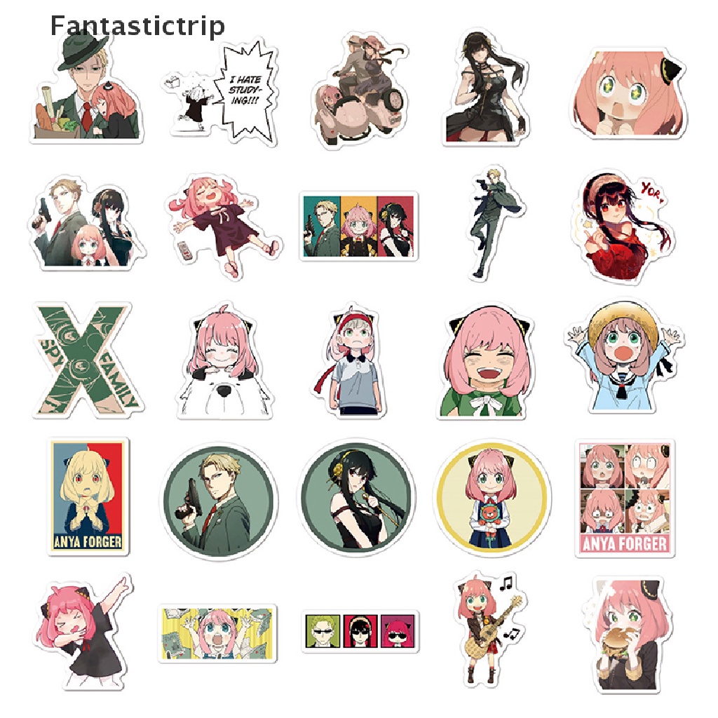 Set 100 Sticker Hoạt Hình SPY x FAMILY Dán Trang Trí