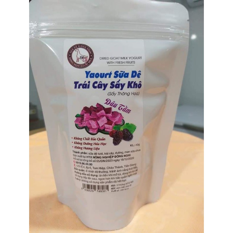 Yaourt sữa dê vị trái cây sấy khô 40g