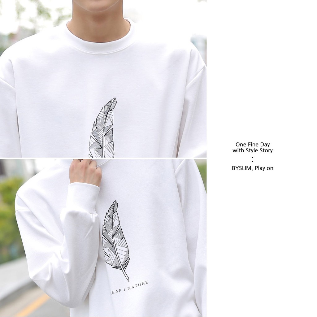 Áo Sweater Nam Nữ Unisex LEAF I NATURE phong cách Hàn Quốc cá tính, Chất nỉ nhung dày mã HD03 -Quà tặng ngẫu nhiên