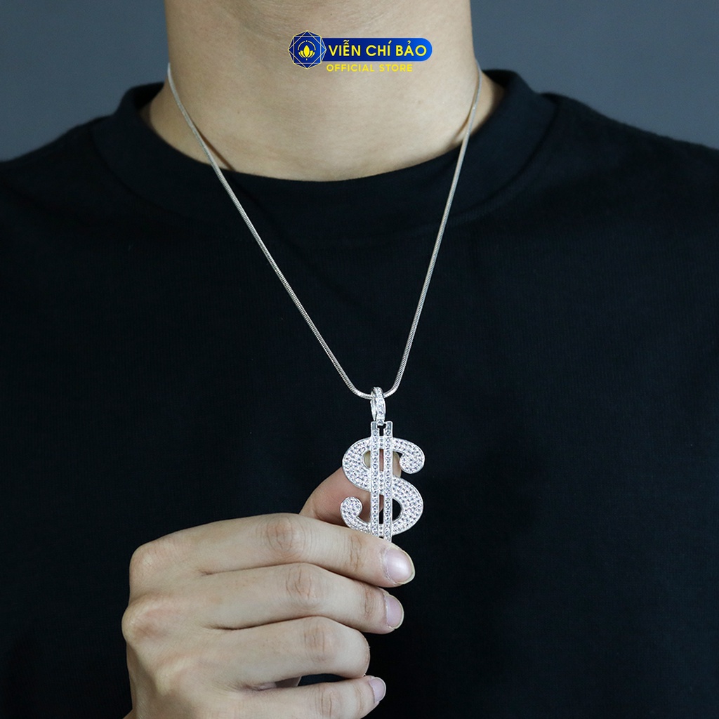 Mặt dây chuyền nam đô la chất liệu bạc 925 thời trang phụ kiện trang sức Viễn Chí Bảo M300004