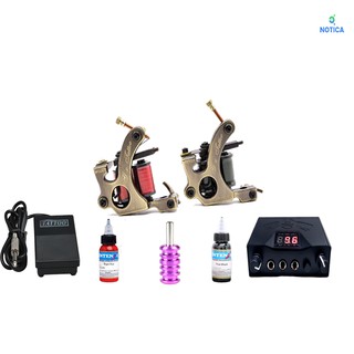 Trọn bộ máy xăm trung cấp Coil Đồng Đôi, tặng kèm 2 mực, 1 tay cầm