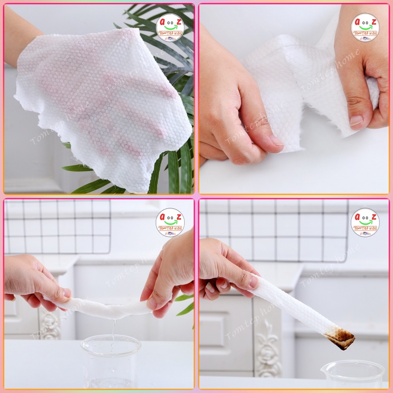 Khăn Vải Khô Đa Năng Chất Liệu 100% Cotton Từ Sợi Bông Không Bụi Mịn - Hàng Xuất Khẩu