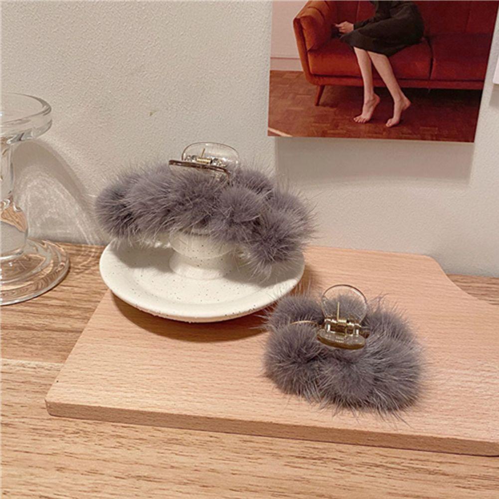 LET Kẹp TóC PhốI Lông Nhung ThờI Trang Cho Nữ