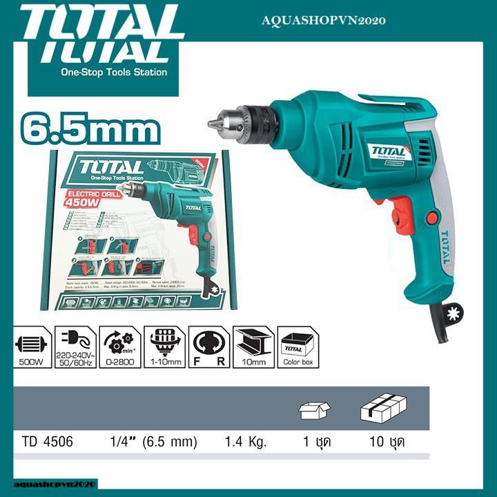 Total - TD4506E Máy khoan điện cầm tay 450W - 6.5mm