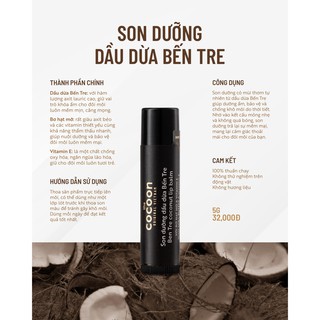 Son Dưỡng Môi Cocoon Dầu Dừa Bến Tre