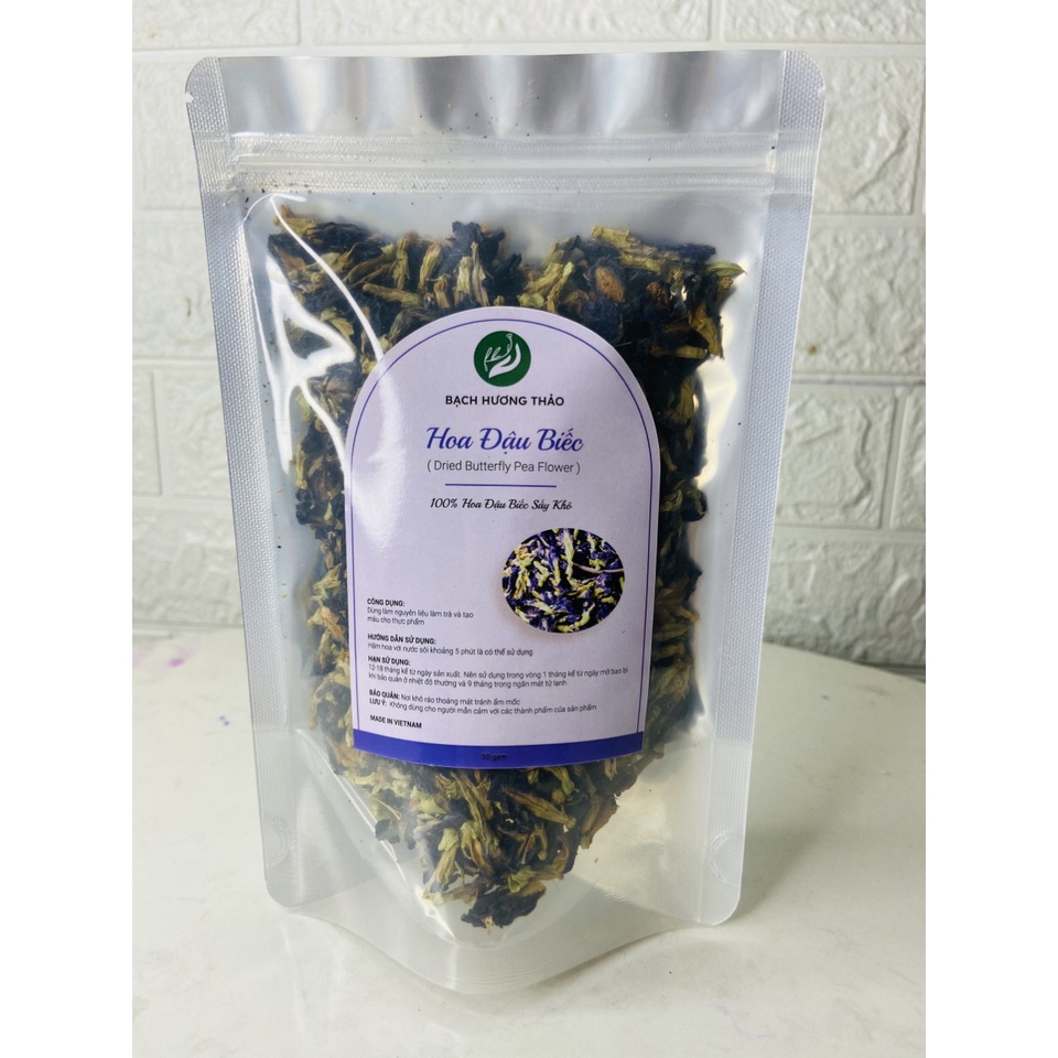 HOA ĐẬU BIẾC DRIED BUTTERFLY PEA FLOWER Trà hoa đâu biếc sấy khô tự nhiên tinh khiết | Bạch Hương Thảo